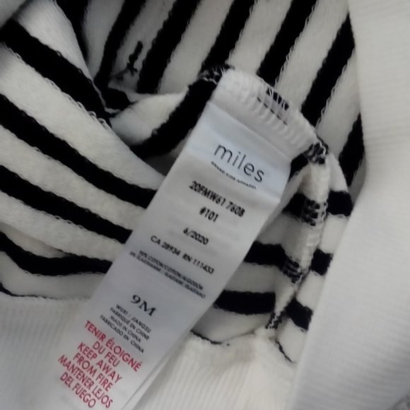 Miles BLACK & WHITE STRIPED CREW NECK SWEATER - Picture 2 of 7